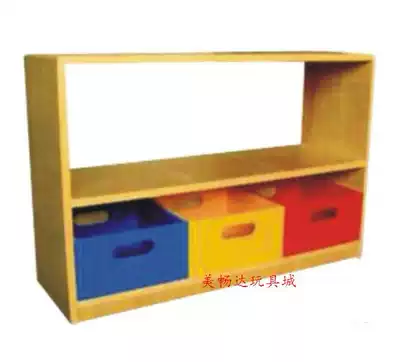 Kindergarten early education equipment children's log toys solid wood finishing rack oak finishing storage cabinet factory direct sales