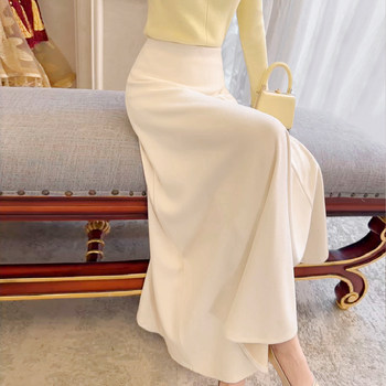 Temperament high-waisted woolen a-line skirt 2025 autumn and winter new style french umbrella skirt skirt long skirt