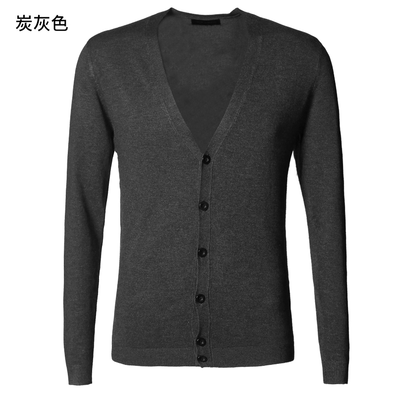 2018 mùa xuân người đàn ông mới của chiếc áo đan len cardigan loại nam rắn màu áo len cardigan áo len J755