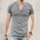 Mùa hè mới 2018 áo thun nam châu Âu và Mỹ nam áo thun cotton cotton ngắn tay nam cổ chữ V nửa tay áo sơ mi Polo PL1010