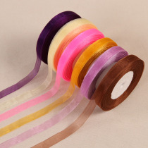 1 2cm ribbon transparent snow gauze belt gift packaging woven hat hook bag handmade ribbon ribbon decorative ribbon