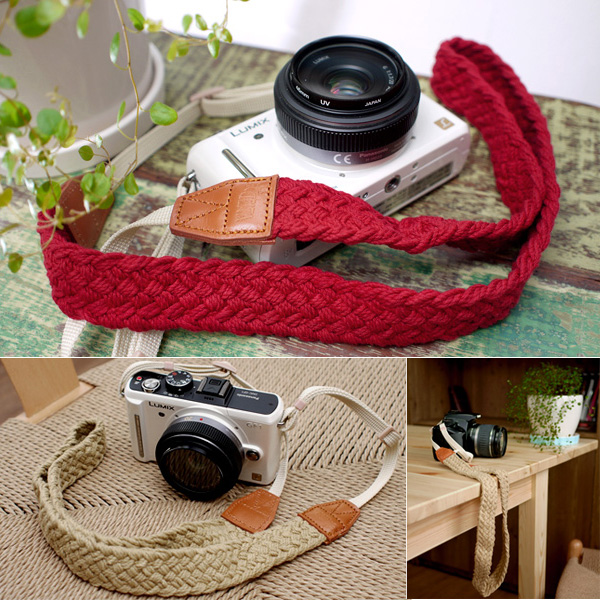 Spot Korea shoulder strap Ciesta camera Shoulder Bag Shoulder Strap Retro Art Soft Cotton Woven Color Beautiful
