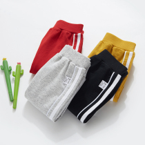  Baby pants spring and autumn wear thin baby pants Boys childrens sports pants pure cotton girls casual pants autumn