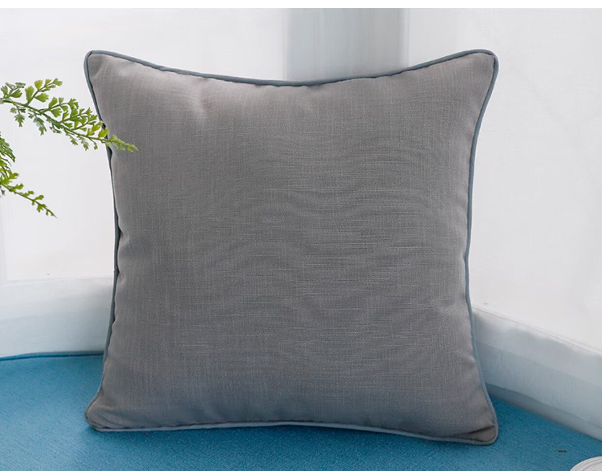 Sofa cotton Bắc Âu gối màu vàng chanh sọc gối không có lõi màu vàng mô hình phòng gối thắt lưng gối kê lưng văn phòng