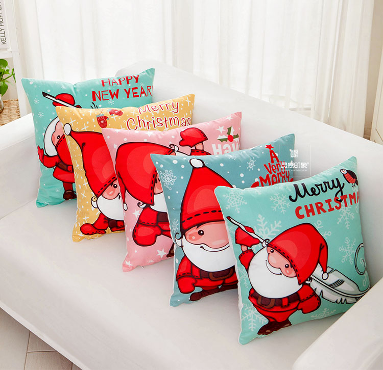 Quà tặng Giáng sinh Bắc Âu Năm mới Phòng khách Sofa Văn phòng Đệm Hoạt hình Trẻ em Lưng Tựa Gối văn phòng 2 trong 1