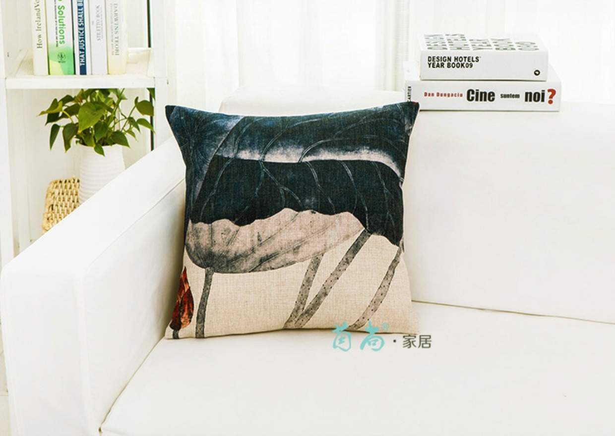 Trung Quốc sofa gối đệm không lõi Trung Quốc sen sen hình chữ nhật retro gối nhà dài trở lại đệm lót ghế tựa lưng