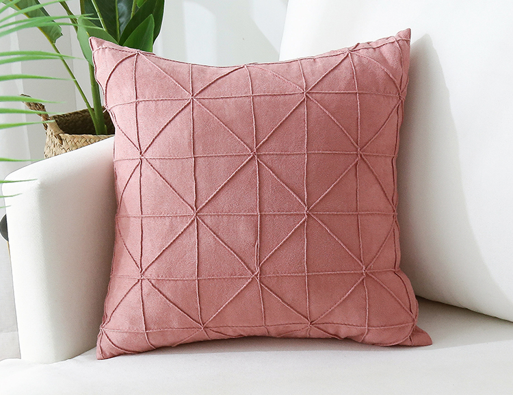 Mô hình màu rắn Bắc Âu phòng kẻ sọc nhung gối sofa gối 45x45 vuông không có lõi đệm - Trở lại đệm / Bolsters bộ chăn gối văn phòng hình thú