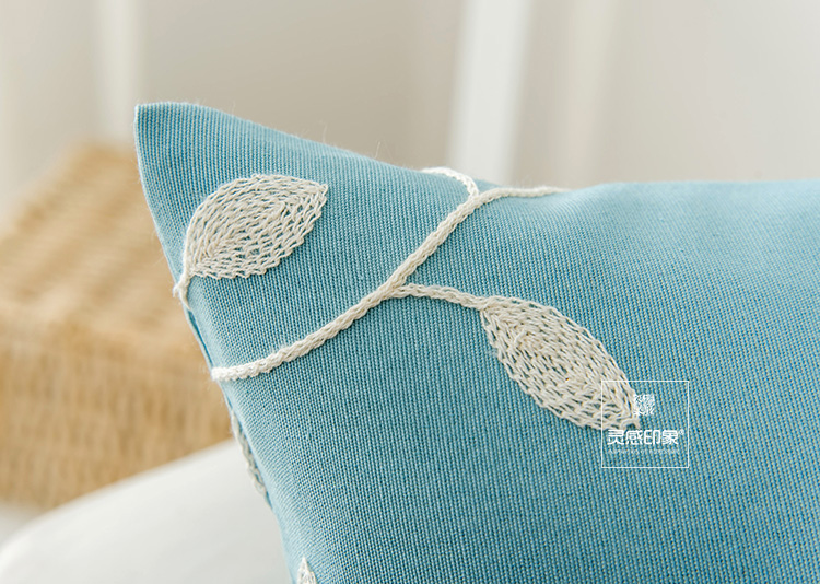 Cross stitch gối bông và vải lanh thêu hiện đại gỗ gụ sofa đệm vườn gió linen lớn pillowcase 60x60