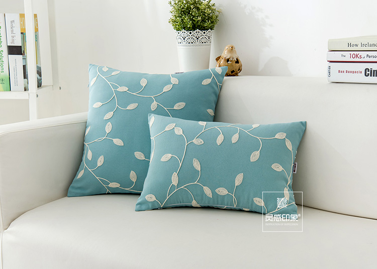 Cross stitch gối bông và vải lanh thêu hiện đại gỗ gụ sofa đệm vườn gió linen lớn pillowcase 60x60 gối kê lưng