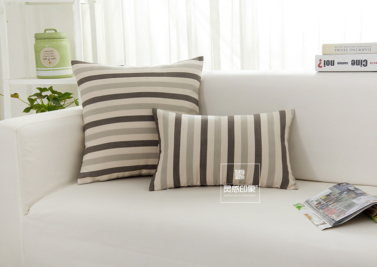 Nordic đơn giản hiện đại sofa phòng khách đệm gối rửa lớn hình chữ nhật sọc đệm mà không có lõi - Trở lại đệm / Bolsters gối tựa lưng ô tô cao su non