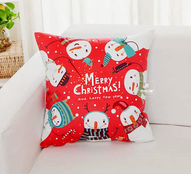Quà tặng Giáng sinh Bắc Âu Năm mới Phòng khách Sofa Văn phòng Đệm Hoạt hình Trẻ em Lưng Tựa Gối văn phòng 2 trong 1