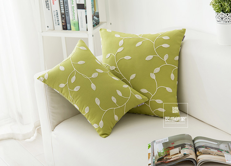 Cross stitch gối bông và vải lanh thêu hiện đại gỗ gụ sofa đệm vườn gió linen lớn pillowcase 60x60 gối kê lưng