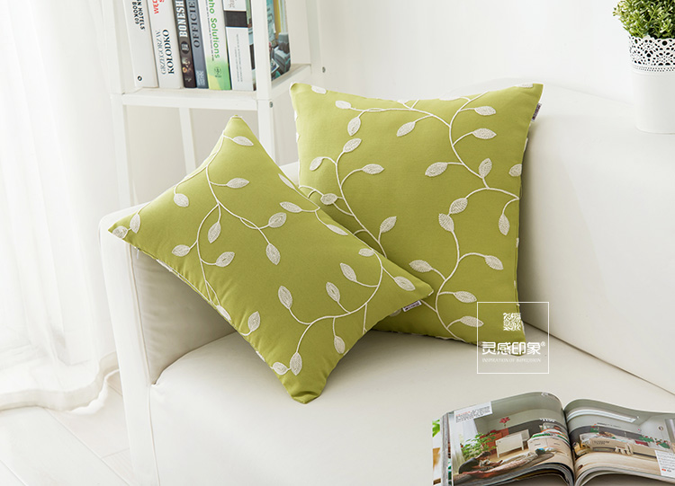 Cross stitch gối bông và vải lanh thêu hiện đại gỗ gụ sofa đệm vườn gió linen lớn pillowcase 60x60