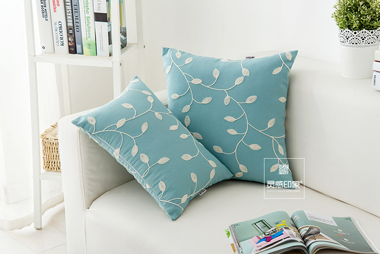 Cross stitch gối bông và vải lanh thêu hiện đại gỗ gụ sofa đệm vườn gió linen lớn pillowcase 60x60