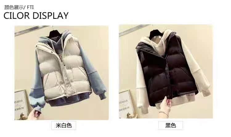 Áo khoác cotton nữ ngắn đoạn 2018 thu đông 2018 phiên bản mới của Hàn Quốc áo rộng vest rộng màu hoang dã cho học sinh đầm dài qua gối cho tuổi trung niên