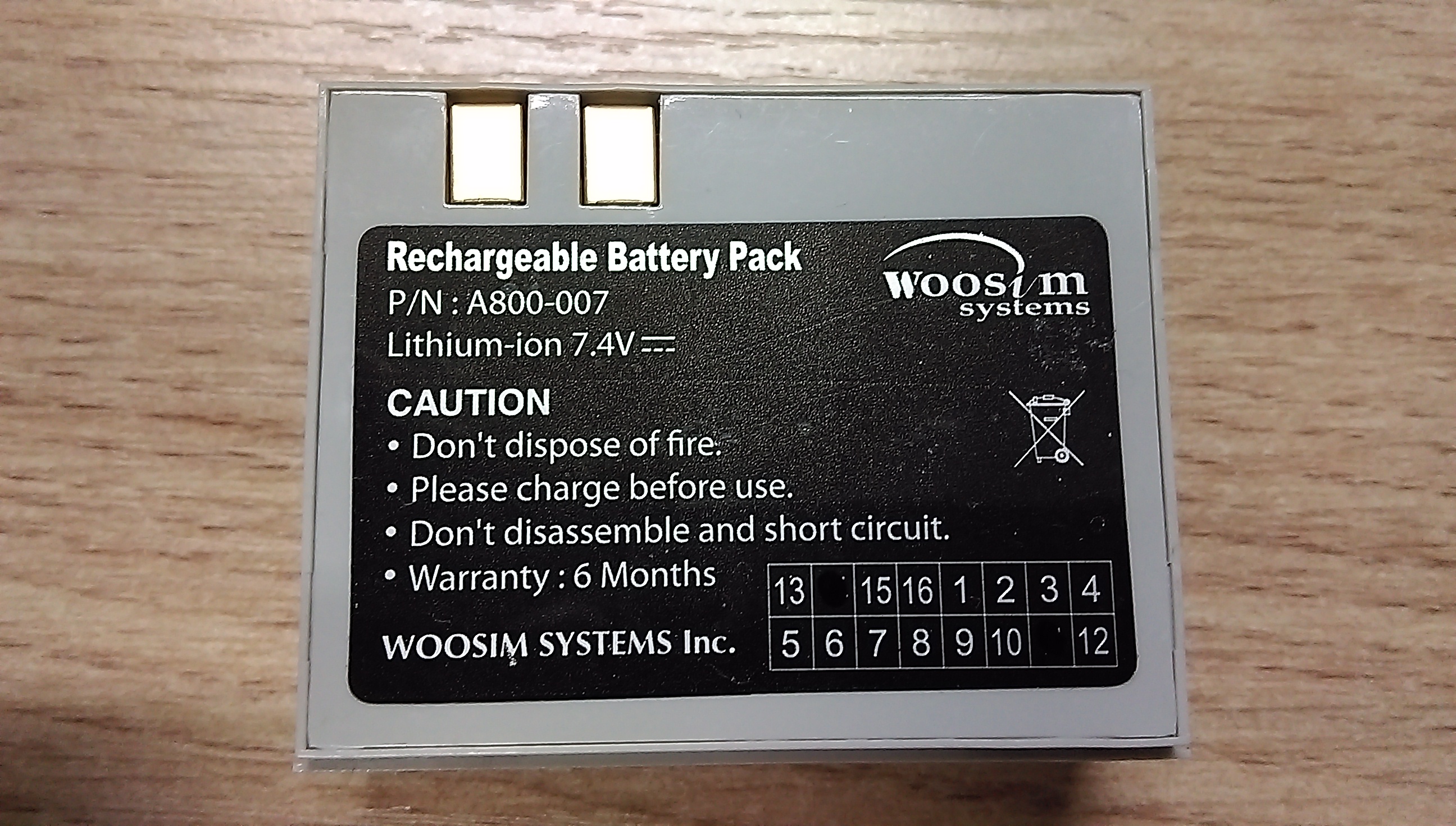 WOOSIM PORTI-S30 40 printer BATTERY BATTERY (just BATTERY)