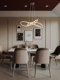 All-copper light luxury minimalist living room chandelier modern simple and atmospheric living room lamp 2026 new Nordic lighting fixtures