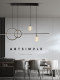 All-Copper Italian Minimalist Restaurant Chandelier, Light Luxury, Modern and Simple, High-End Eye-Protecting Dining Table Island Chandelier, Dining Room Long Strip Chandelier