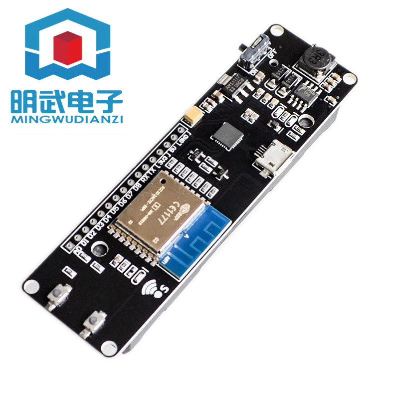 wemos esp-02主板 D1迷你WiFi模块 ESP8266+18650电池套