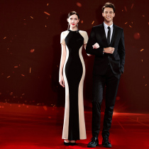 High-end atmospheric luxury cheongsam big-name evening dress female 2021 new noble temperament dinner party annual meeting host