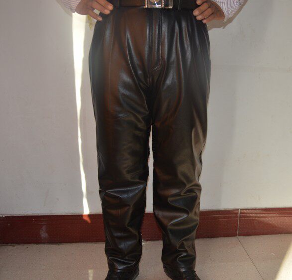 Pantalon cuir homme droit pour hiver - Ref 1483579 Image 7