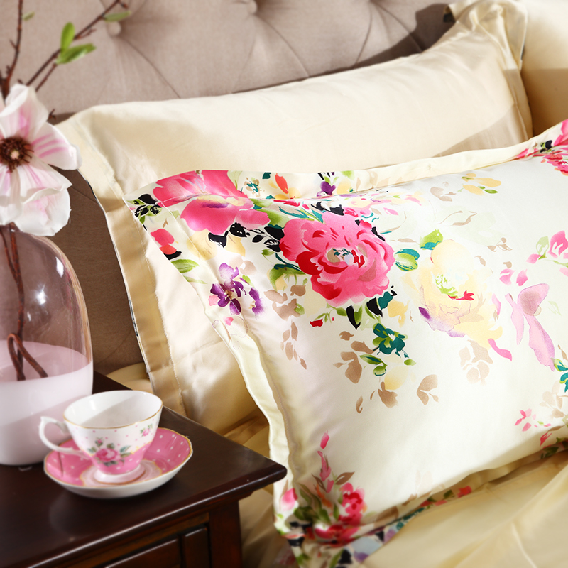Heavy silk pillow silk soft silk soft silk breathable single pillow set envelope single side silk