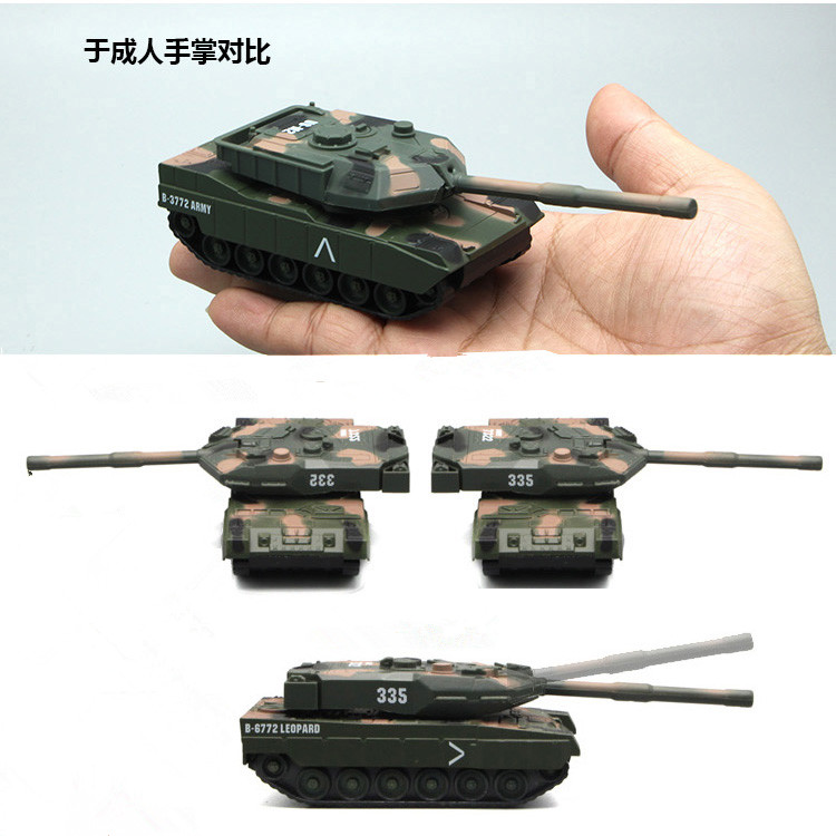 Alloy pullback small tank German Leopard 2 children's mini military taxiing helicopter model toy