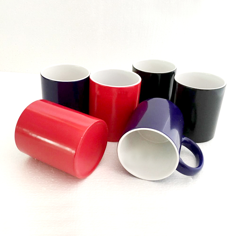 Thermal transfer mug custom photo printing lettering couple ceramic mug creative DIY heating color changing water cup