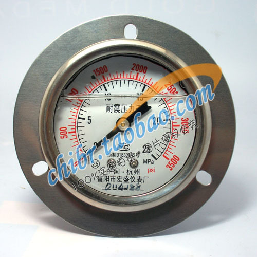 YN-60ZT 0-25MPA Earthquake-proof oil pressure gauge hydraulic pressure gauge axial with edge-proof pressure gauge