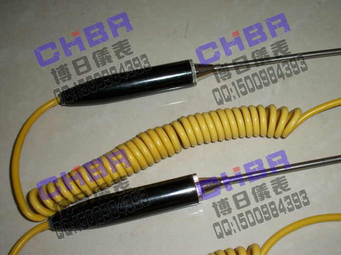 Armoured thermocouple WRNK-187 thermometric monitor small handle handheld thermometer monitor phi 4 X 6 0 0 M M