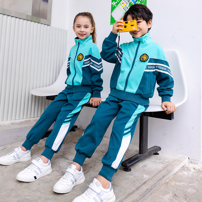 Play cool bear kindergarten uniforms spring and autumn children's school uniform suit primary and secondary school students boys and girls sportswear class clothes