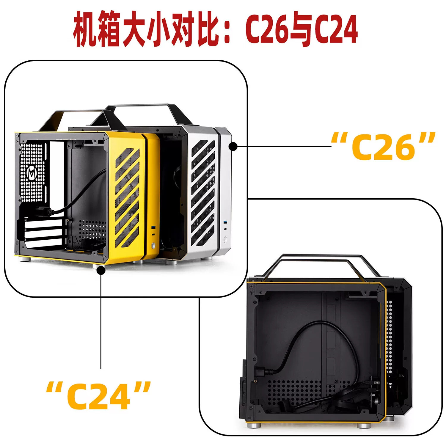 Механический Master C24AIR/C25/C26/C28/C30RPO C+MAX Портативный ITX Малый корпусной корпус