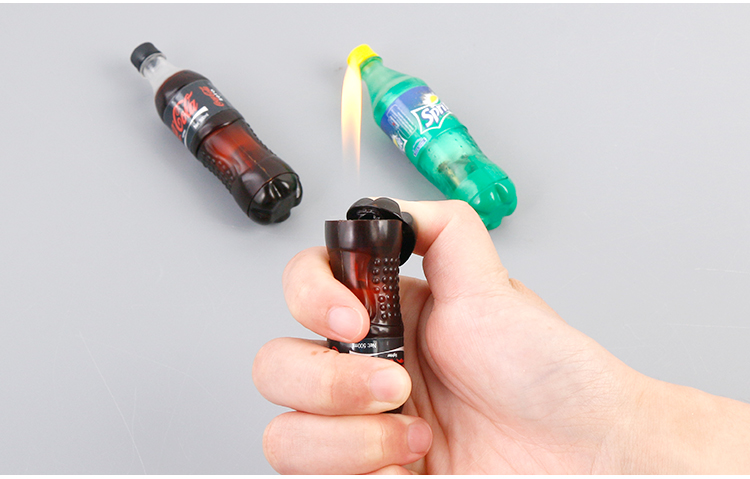Bật lửa Coca-Cola Cá tính sáng tạo nhỏ gọn Chai Coke Bật lửa nam Âm thanh rung cùng với bật lửa bật lửa dupont của pháp