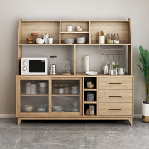 Solid wood dining side cabinet wine cabinet integrated by wall kitchen set with modern minimalist tea water cabinet Nordic Cupboard Living Room High Cabinet