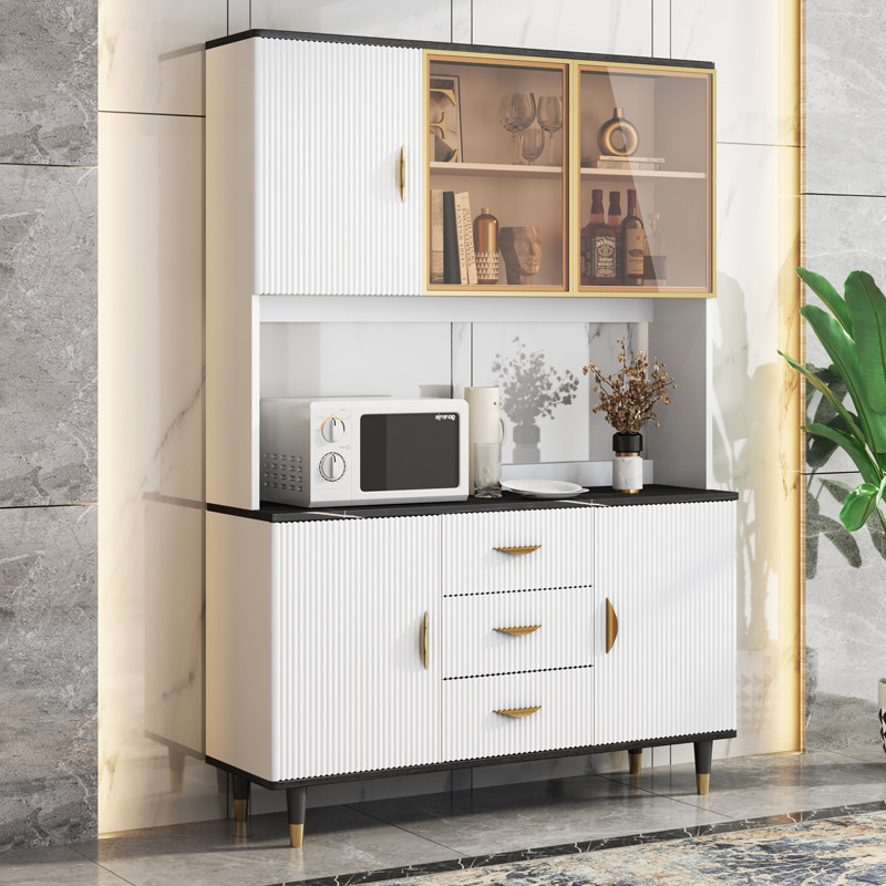 Dining Cabinet Modern Minima Light Lavish Wine Cabinet Integrated By Wall High Cabinet American Imitation Marble Tea Water Cabinet Home Kitchen