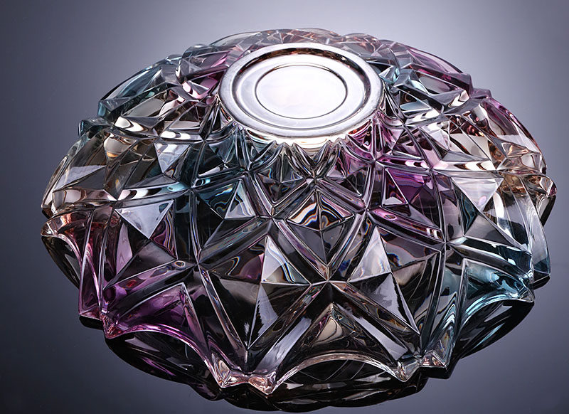 轻奢欧式创意水晶玻璃琉璃色水果盘高颜值客厅茶几大号果盘详情7