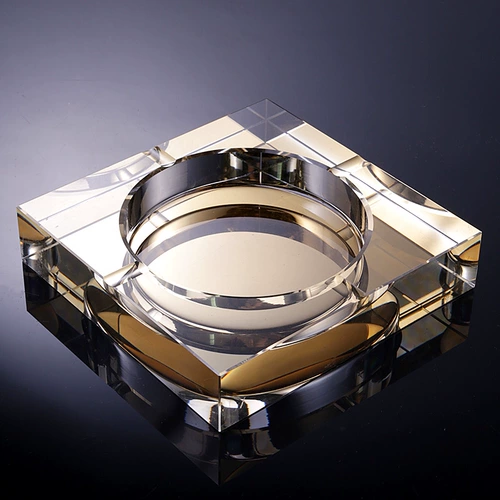 Креативная стеклянная модная пепельница для офиса, делается под заказ, европейский стиль, с печатью вашего логотипа