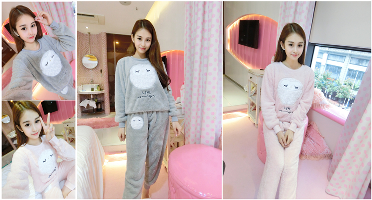 Mùa thu và mùa đông dày flannel áo choàng tắm đồ ngủ nam và nữ san hô lông cừu áo choàng cha-con yukata cặp đôi dịch vụ nhà đồ ngủ