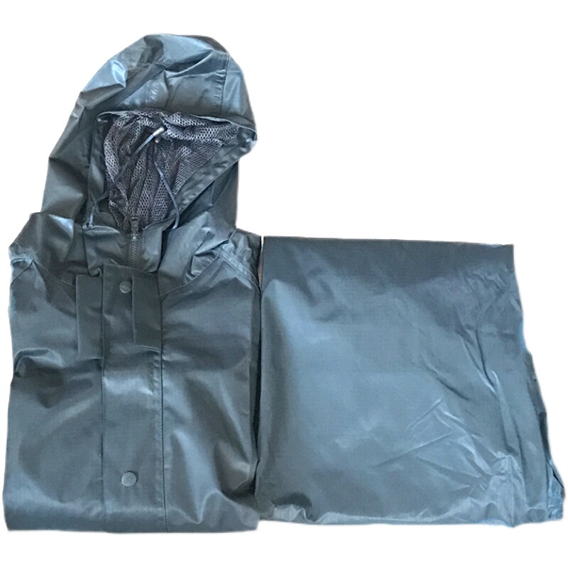 Navy Blue Split Raincoat Set, Waterproof for Disaster Relief, Fishing, Cycling, and Marine Activities, Navy Blue One-Piece Raincoat
