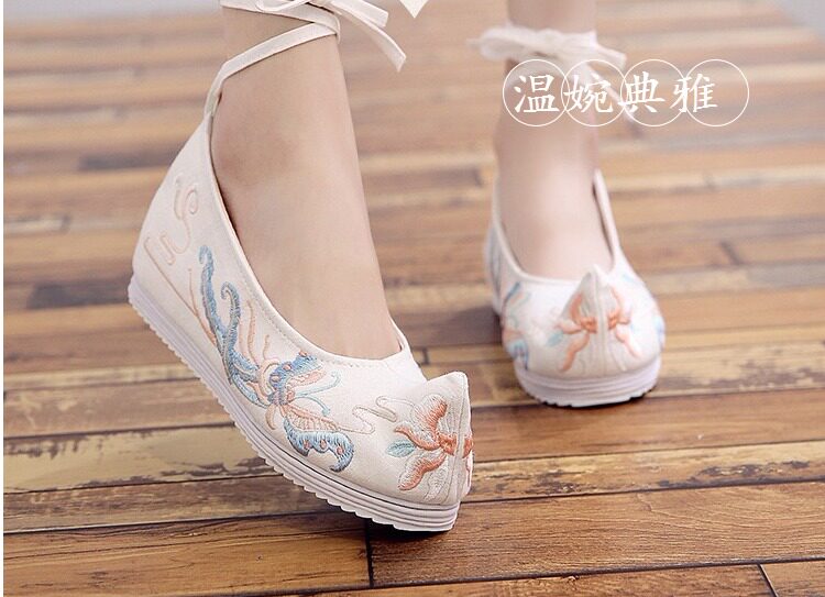 New Hanfu embroidered shoes women's fashion ancient style classical national costume shoes with skirt students Chinese style canvas - Taobao