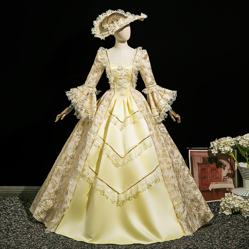 Victorian Medieval Retro Palace European Noble Princess Dress Catwalk Photo Shoot Performance Dress