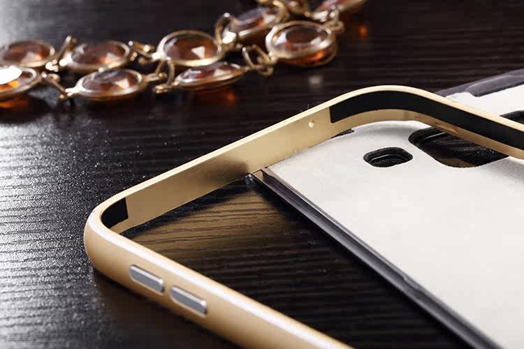 Luphie Aircraft Aluminum Metal Frame 9H Tempered Glass Back Cover Case for Samsung Galaxy E7 E7000