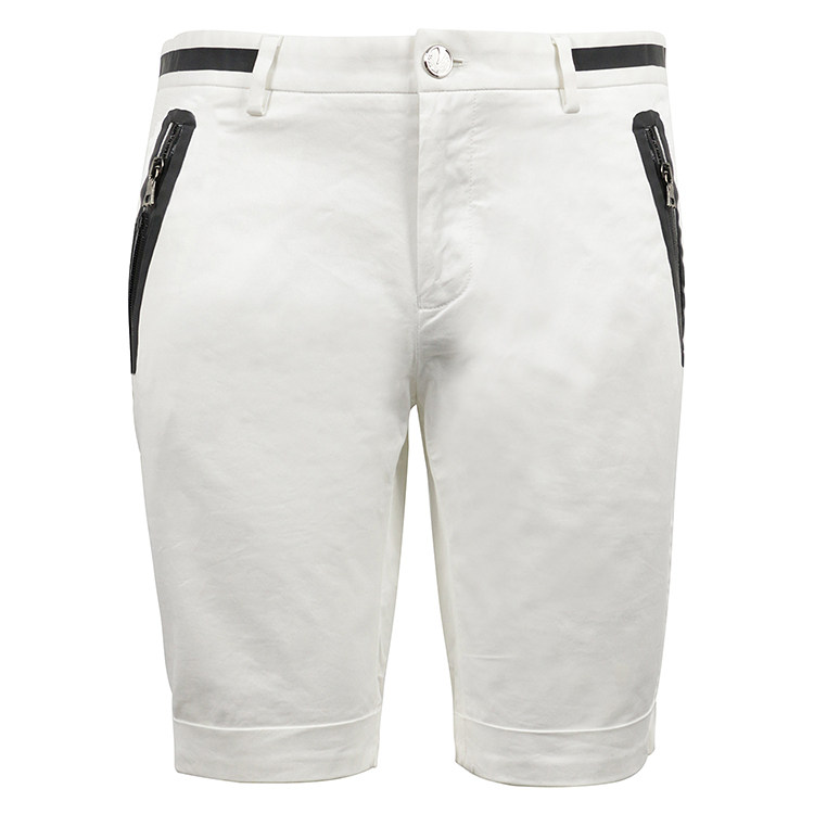 Special 499-L UIS BIU summer men's white shorts in luxury zipper brand riri cotton