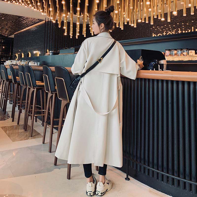 2022 Spring and Autumn of New Large - size Windcoat MM200 medium - long version of Knee - Korean Edition loose coat coat