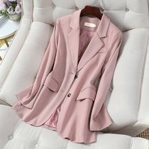 2021 spring new large size womens small suit jacket fat mm200 kg Korean loose thin net red suit