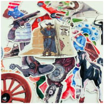 Handbook sticker American retro Western cowboy 31 start account photo album decoration 25 yuan
