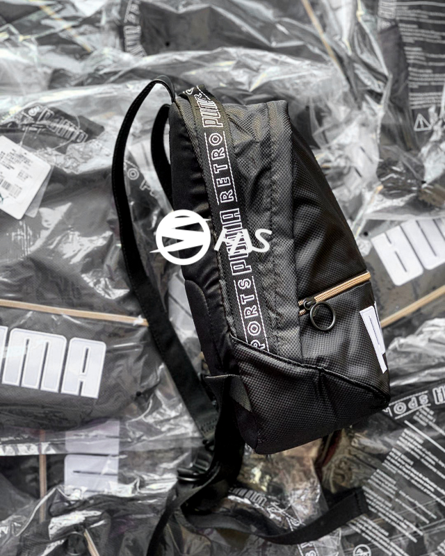 HJS PUMA / Puma Fall New Black Logo Logo Logo Ba lô 075412-01 balo đi học nam