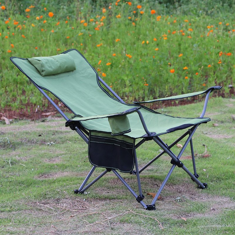 Outdoor folding chair fishing chair portable sitting and reclining dual-purpose lounge office lunch bed camping leisure beach chair