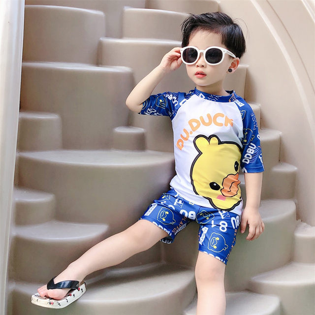 Children's swimsuit men's sun protection quick-drying baby swimming trunks small, medium and large children's split swimwear equipment set hot spring swimsuit