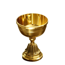 Buddha lamp long-bright lamp butter lamp holder lotus lamp candle holder eight-cup copper oil lamp for Buddhist temples